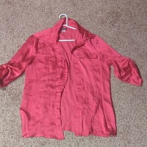 Dots Coral Button-Down Shirt